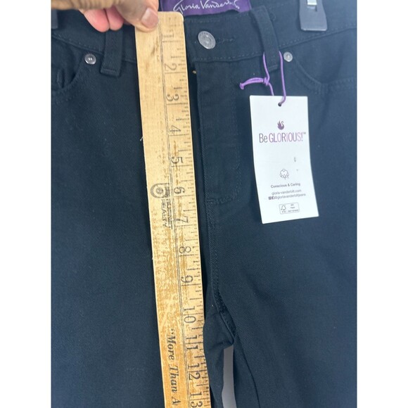 Gloria Vanderbilt Amanda Jeans 4P Black Supreme Stretch Tapered Leg Classic Rise - Picture 6 of 8